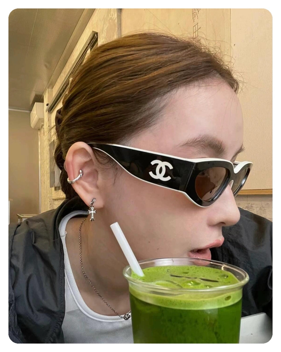 Rechthoekige zonnebril van acetaat