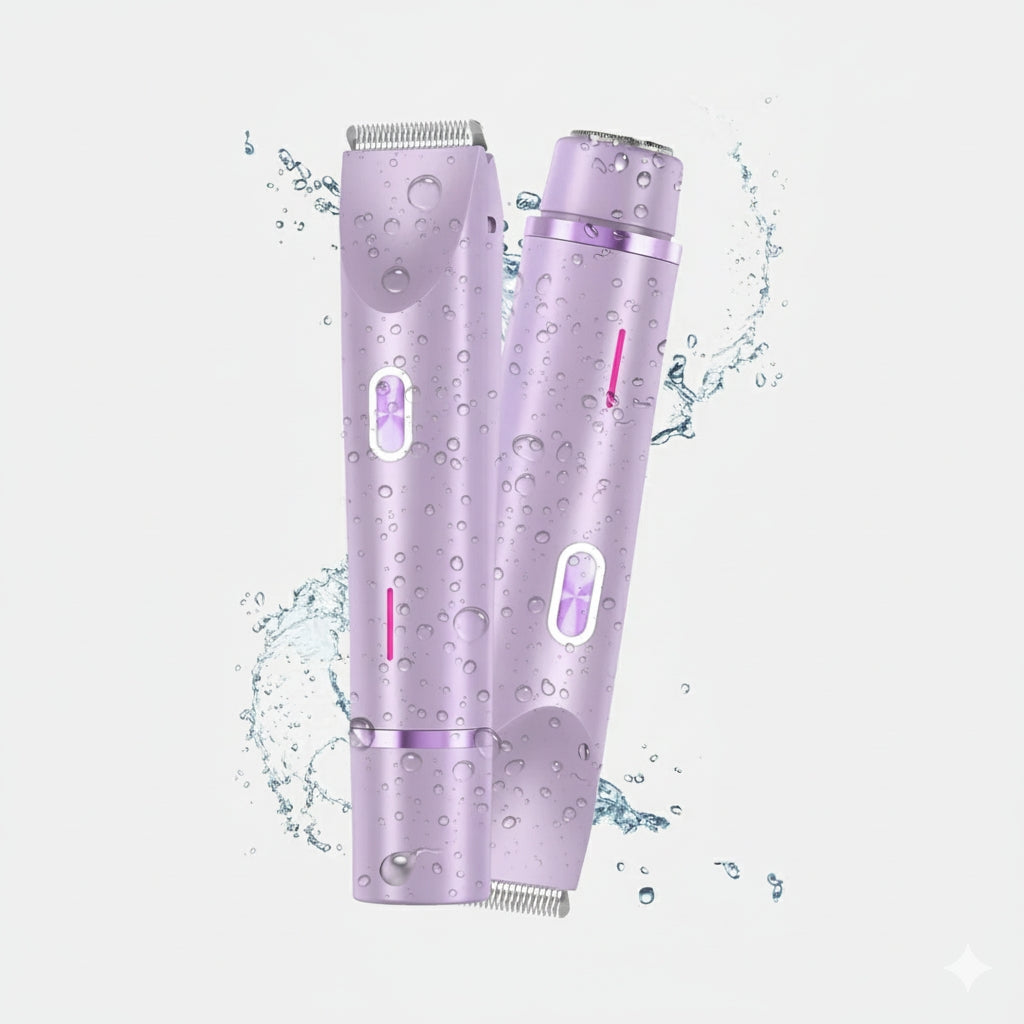 Recortadora indolora para vello de bikini 2 en 1