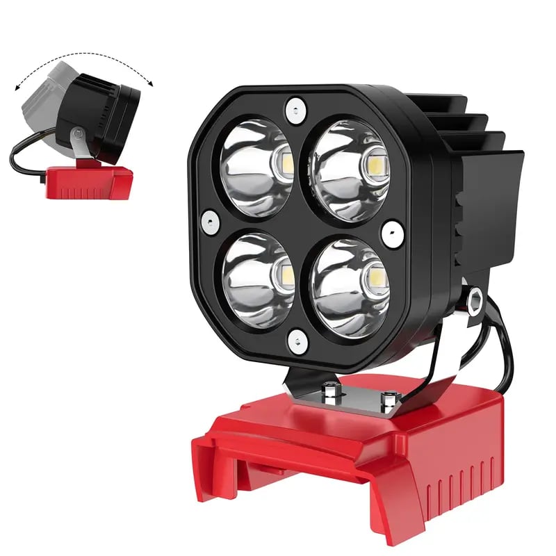 LED-Arbeitsleuchte kompatibel mit Milwaukee 18V-Akku/Dewalt 18V- und 20V-Akku