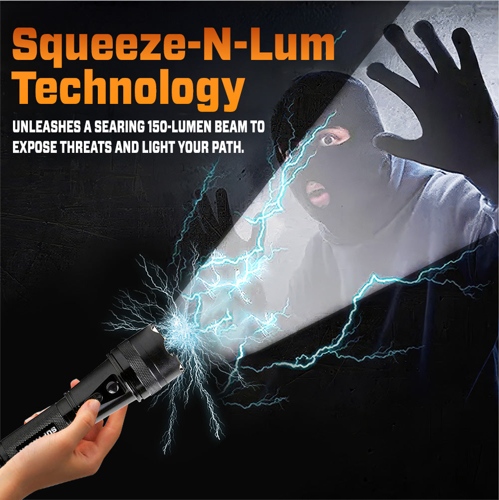 ZAHO™ VoltGuard X95 Tactical Stun Flashlight ⚡ Light in Dark, Power in Danger
