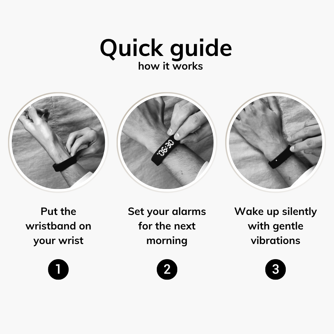 Smart Watch Bracelet With Vibrating Alarm Clock