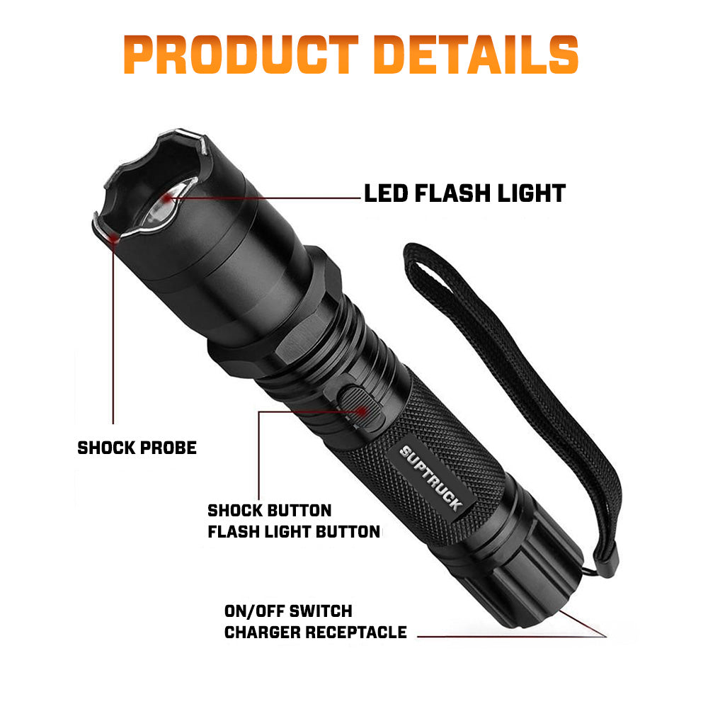ZAHO™ VoltGuard X95 Tactical Stun Flashlight ⚡ Light in Dark, Power in Danger