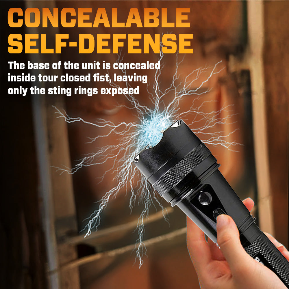 ZAHO™ VoltGuard X95 Tactical Stun Flashlight ⚡ Light in Dark, Power in Danger