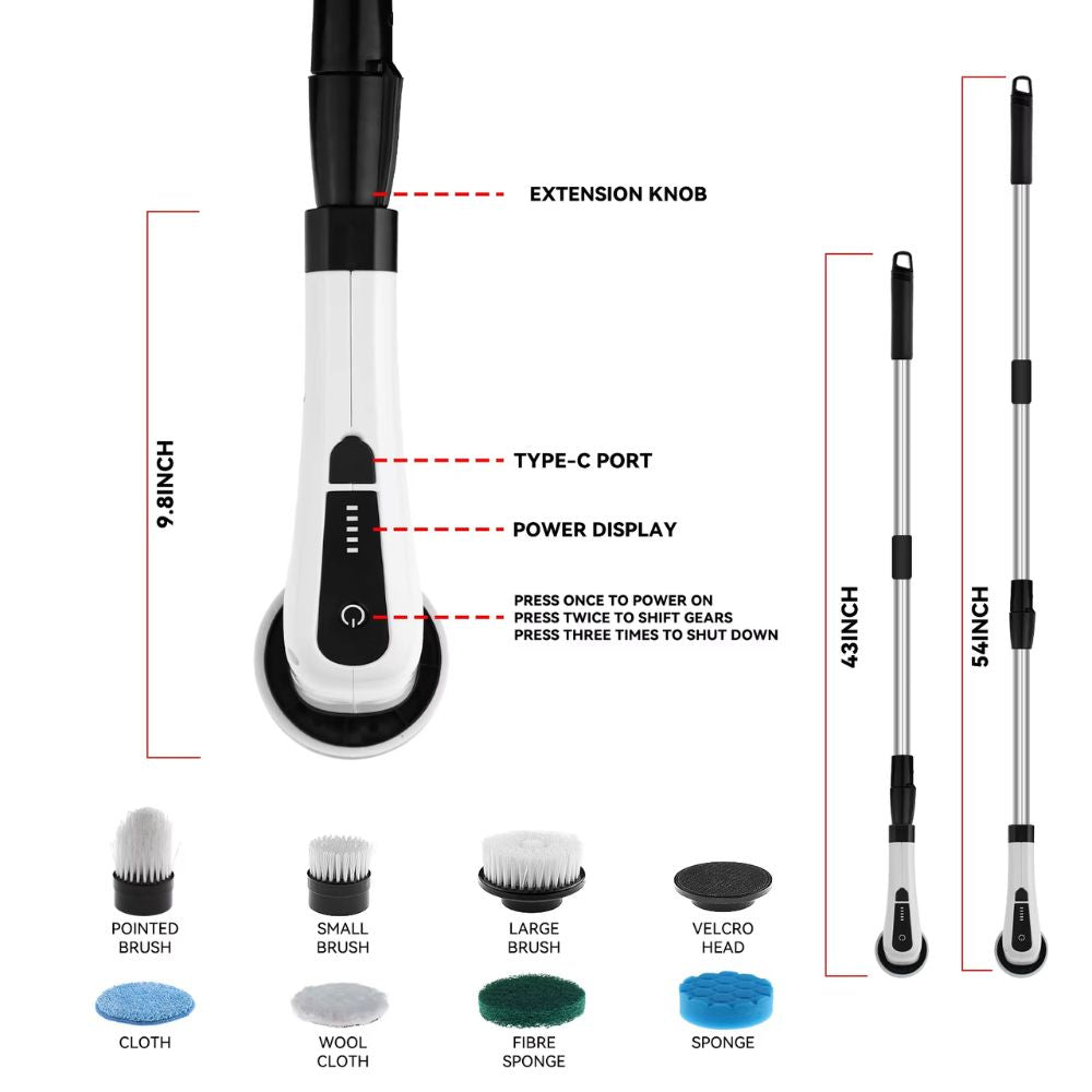 TurboClean™ 9-in-1 Electric Cleaning Brush