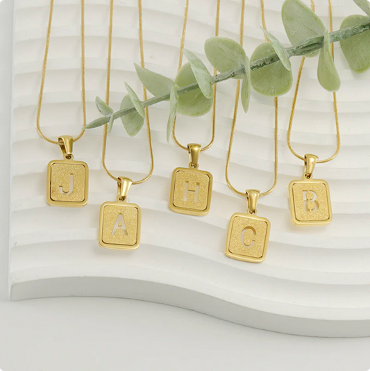 Alphabet Square Necklace