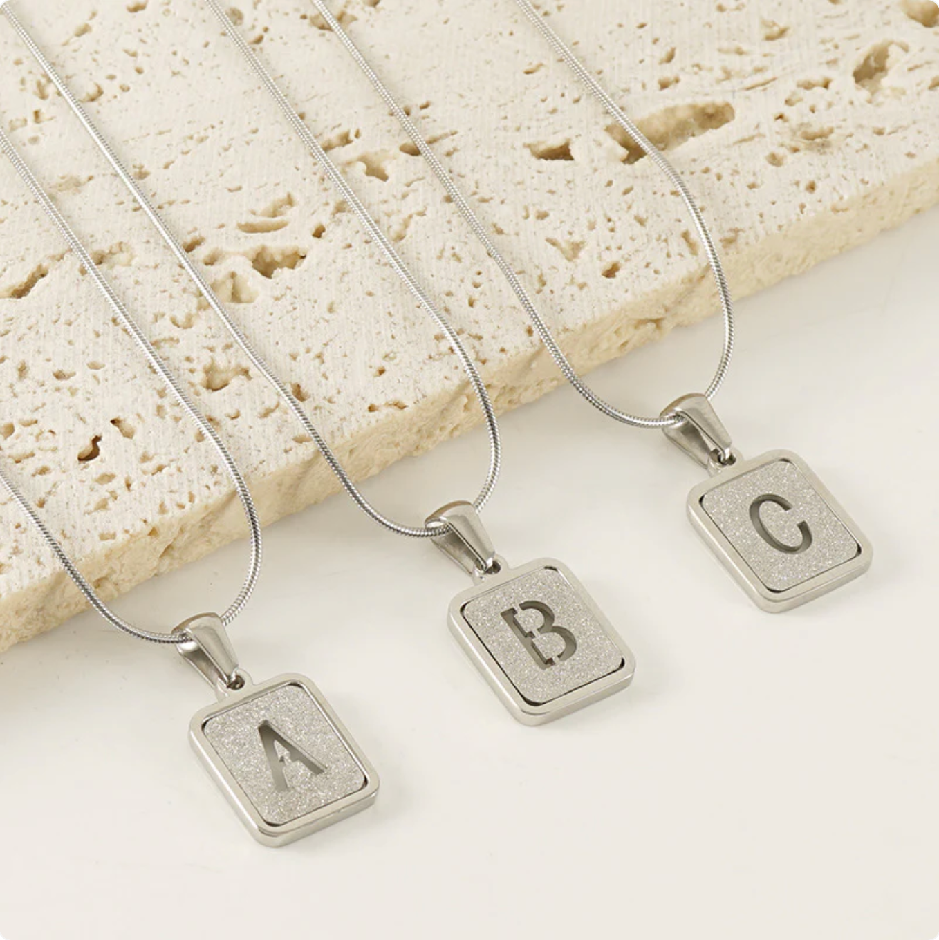 Alphabet Square Necklace