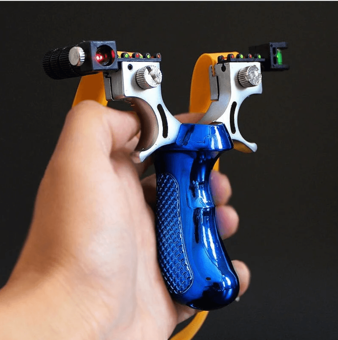Precision Aiming High Power Laser Slingshot