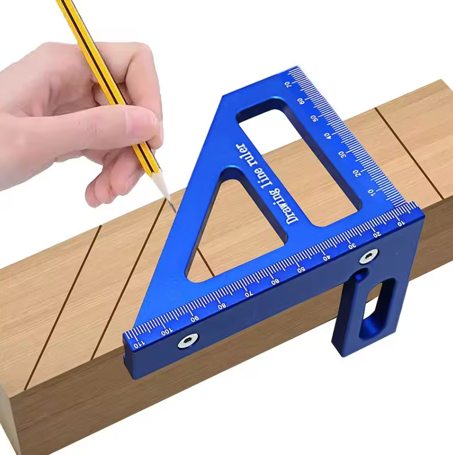 three dimensional multi angle measuring ruler