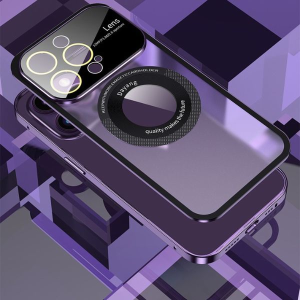Transparent Metal Frame Snapped Button Lock For iPhone Case