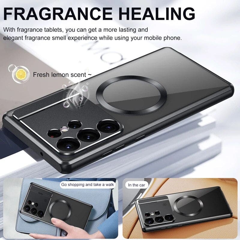 Metal Alloy Wireless Charging Magnetic MagSafe Phone Case For Samsung