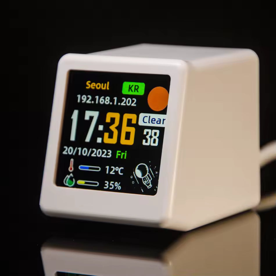 Horloge Intelligente Bitcoin – Affichage du Prix en Temps Réel