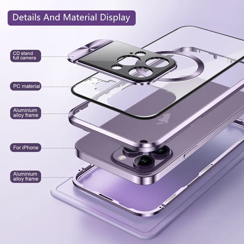 Magnetic Invisible Holder Case Camera Lens Protection Support Magsafe
