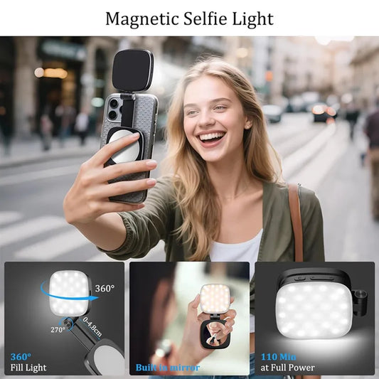 Magnetic Selfie Light & Mirror™