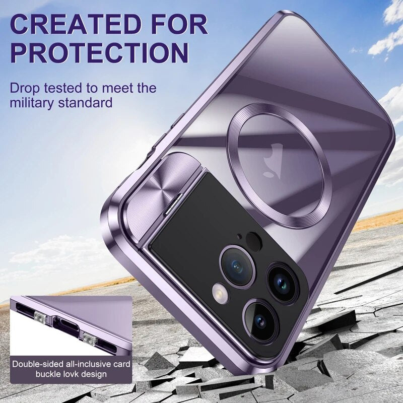 Magnetic Invisible Holder Case Camera Lens Protection Support Magsafe