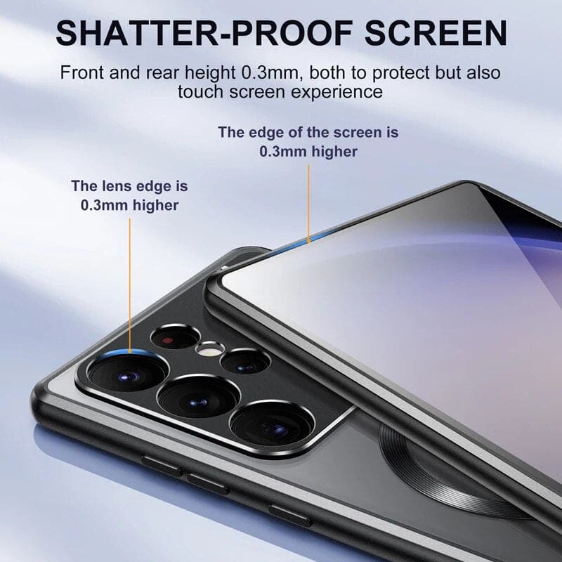 Metal Alloy Wireless Charging Magnetic MagSafe Phone Case For Samsung