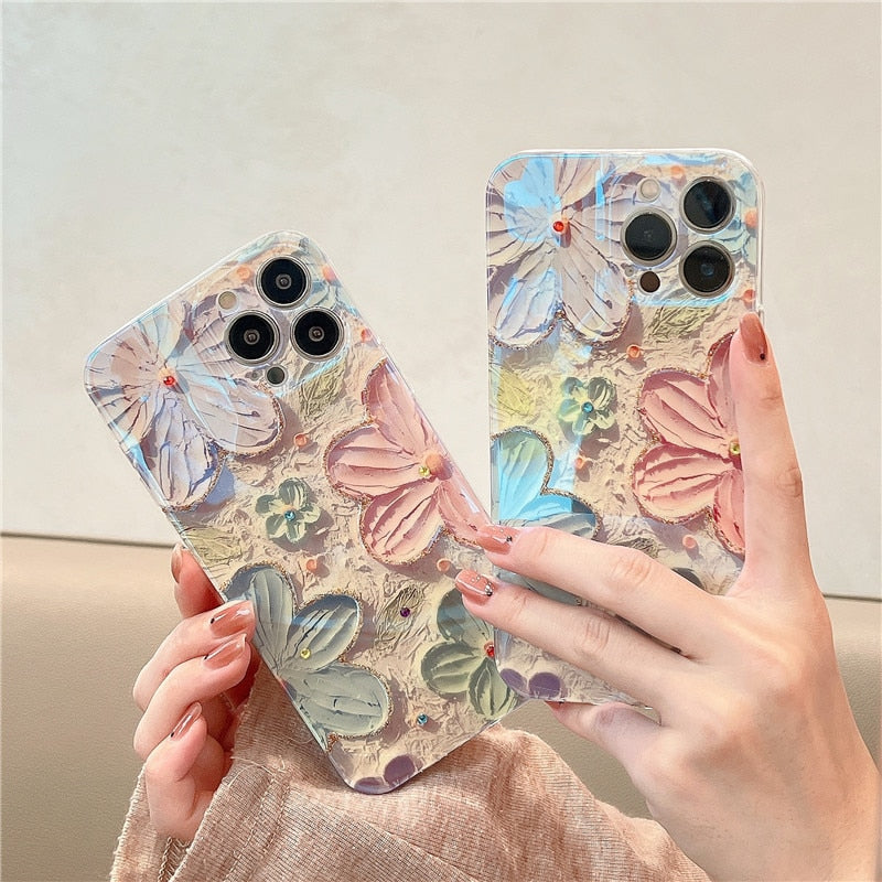 Oil Painting Flower iPhone Series Phone Case