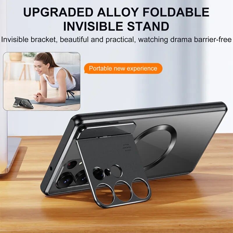 Metal Alloy Wireless Charging Magnetic MagSafe Phone Case For Samsung
