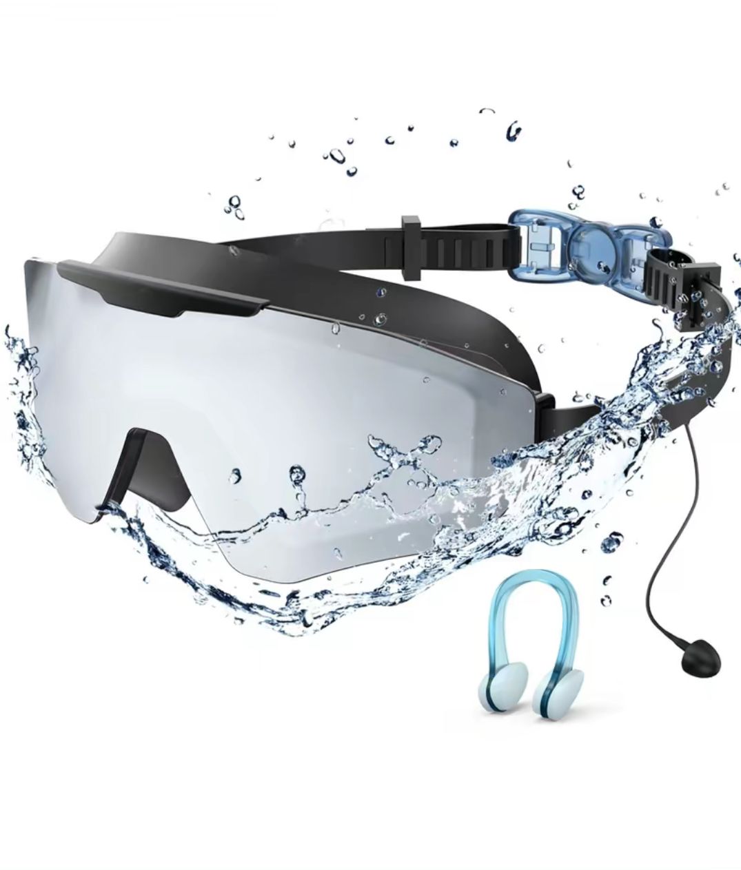 Windom Swim Goggles for Adults & Kids - Anti-Fog Full-Coverage, 3-Color UV Lens, Waterproof Earplugs & Nose Clip