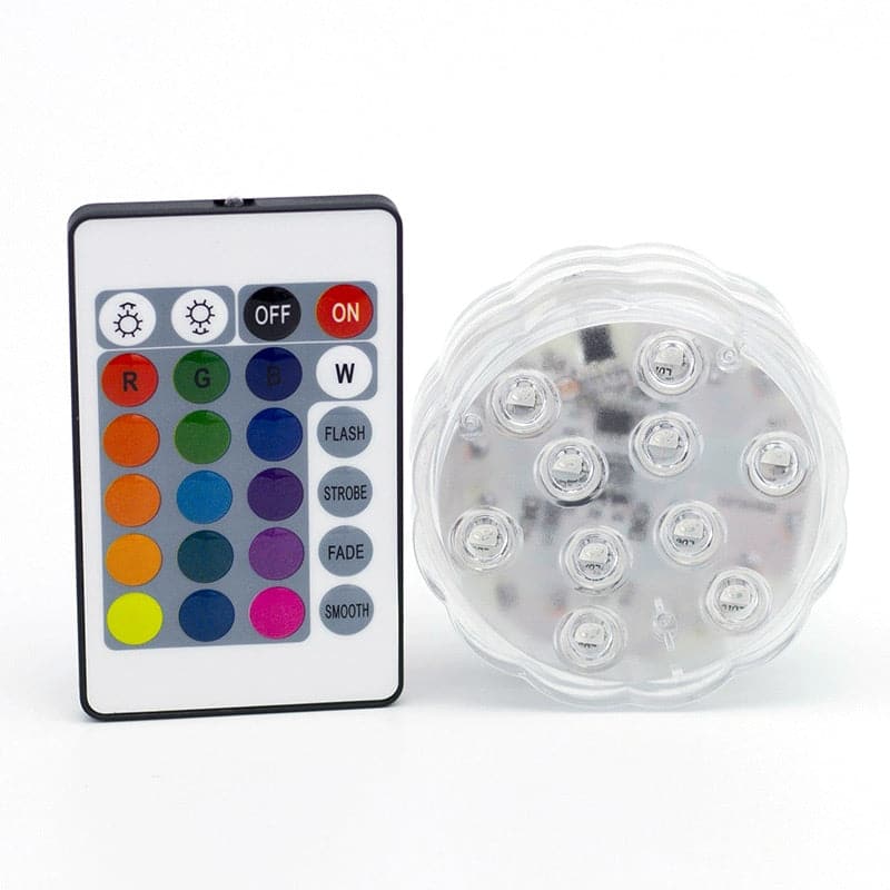 Submersible waterproof LED lighting with remote control for swimming pool