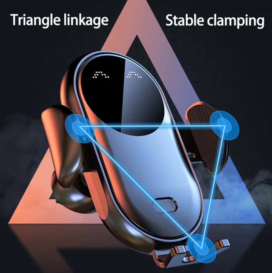 Universal Car Phone Holder & Super Fast Wireless 15W Qi Charge