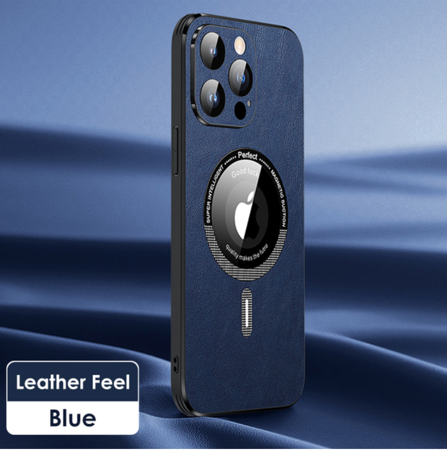 Leather Phone Case For Magsafe Wireless Charger