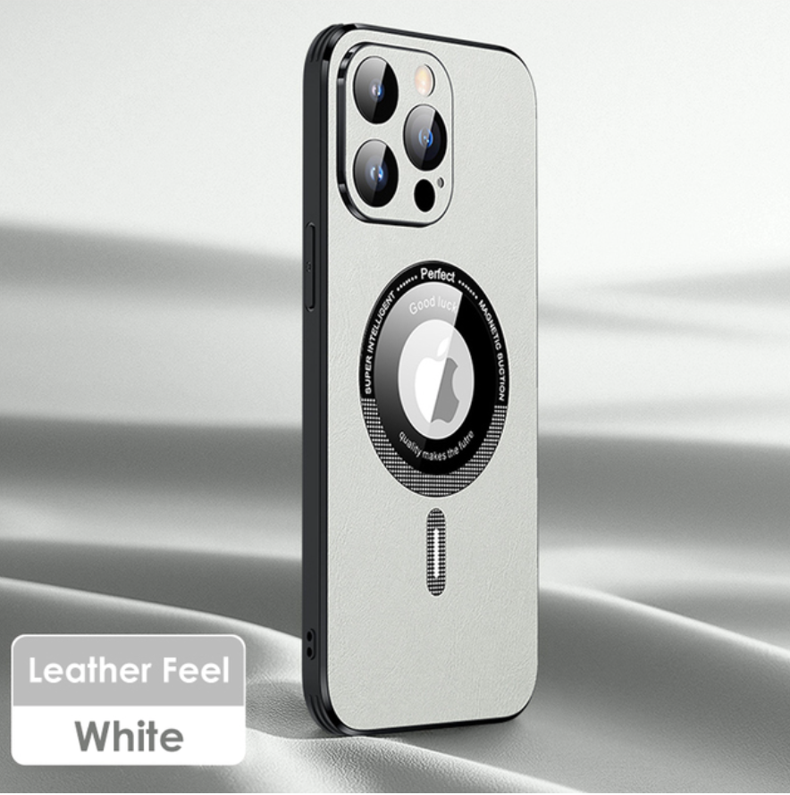 Leather Phone Case For Magsafe Wireless Charger