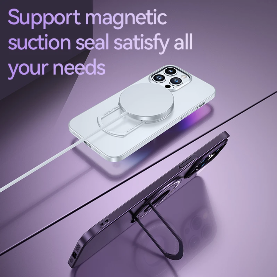 Magnetic Metal Stand Case For iphone