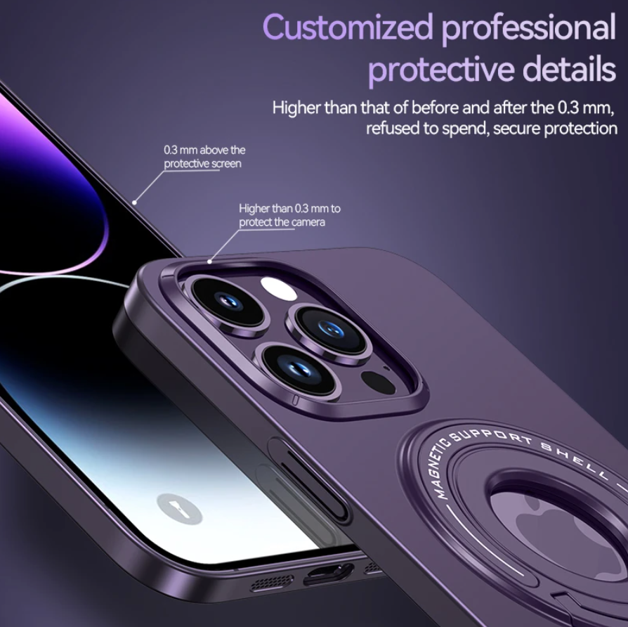 Magnetic Metal Stand Case For iphone