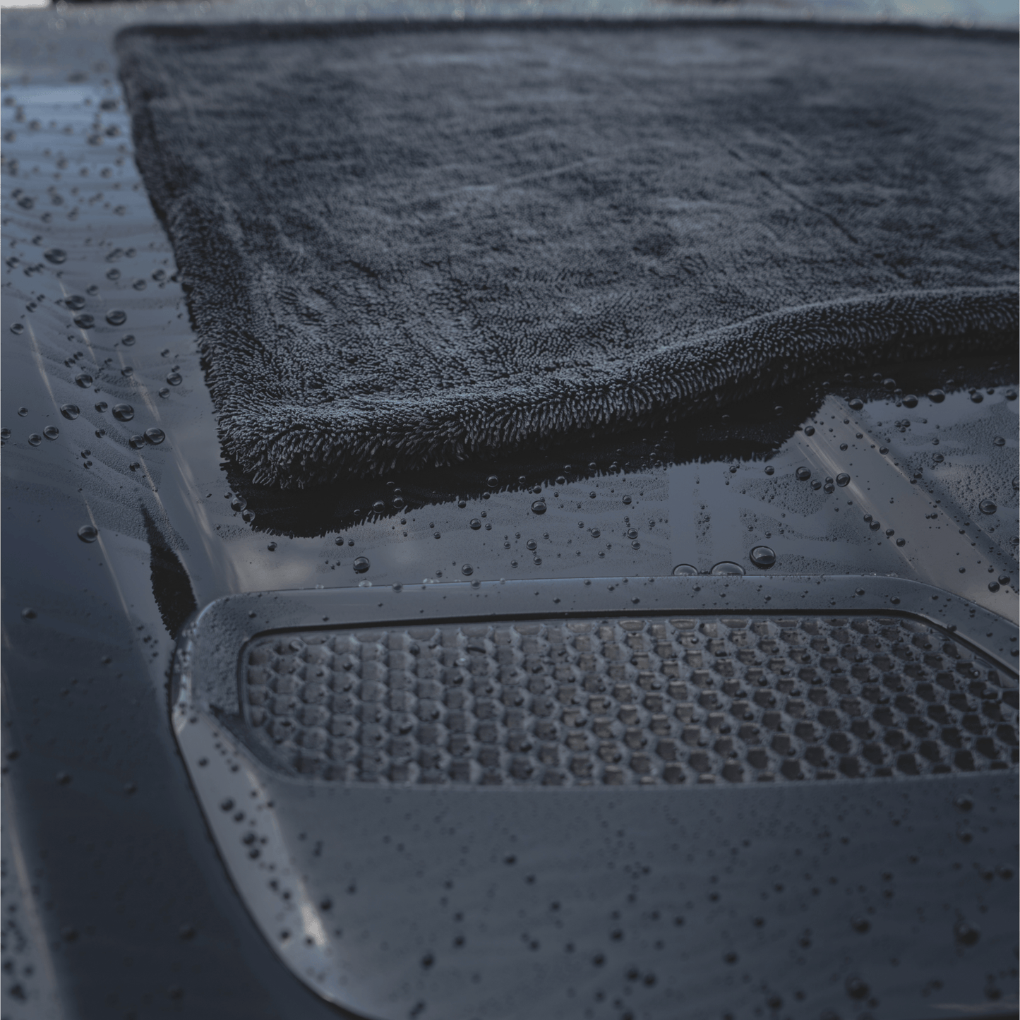 Black Twisted-Loop Drying Towel