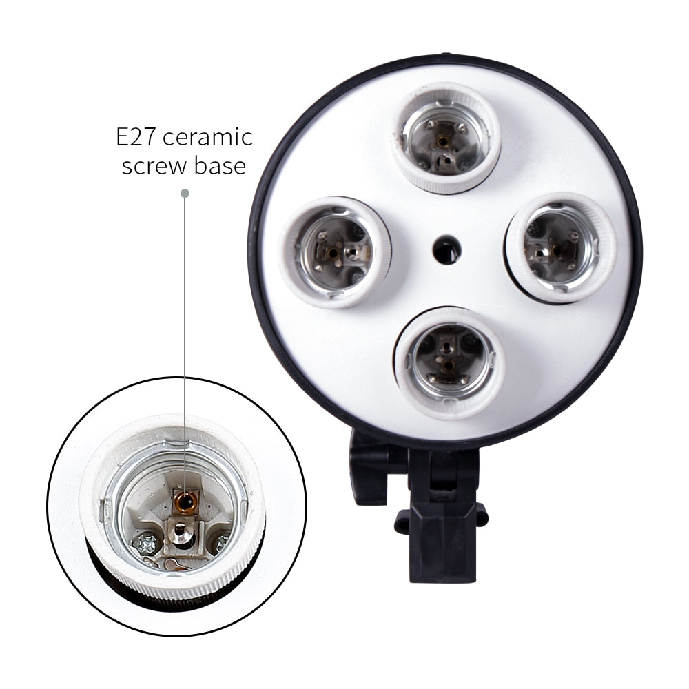 4 in 1 E27 Base Socket Light Lamp Bulb Holder Adapter
