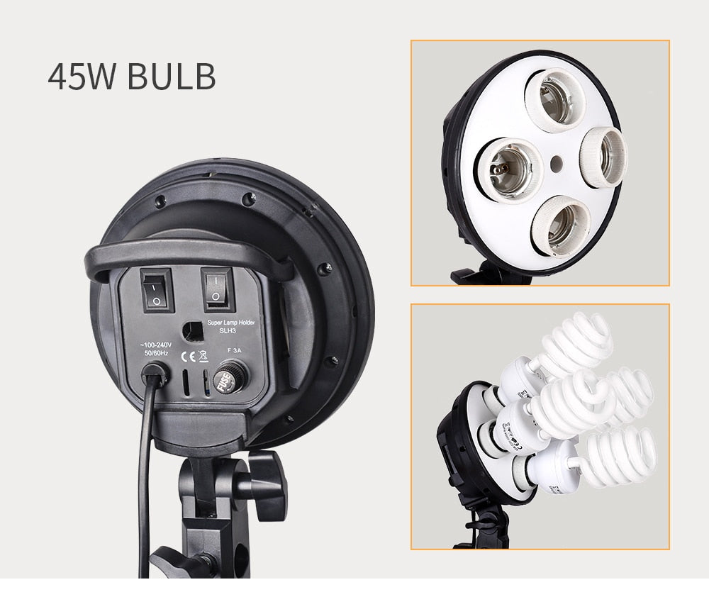 4 in 1 E27 Base Socket Light Lamp Bulb Holder Adapter