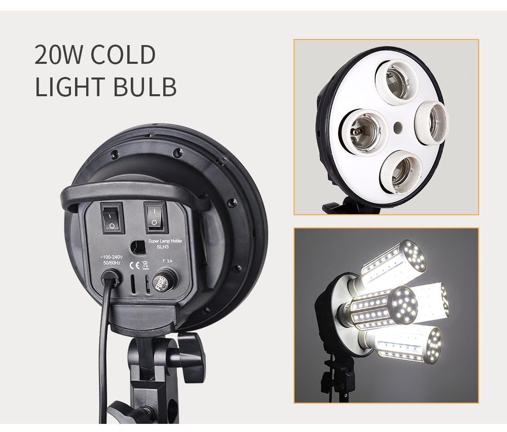 4 in 1 E27 Base Socket Light Lamp Bulb Holder Adapter