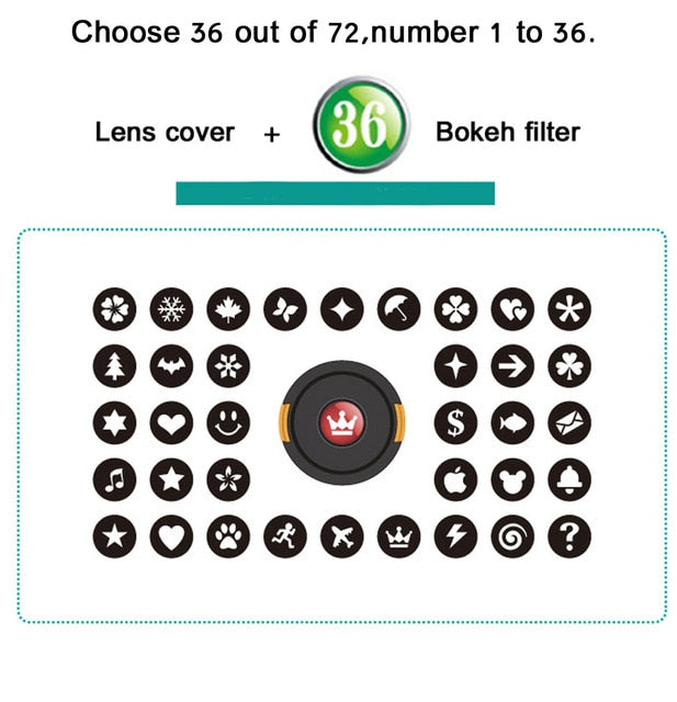 Bokeh Effect Lens Cap Cover Filter