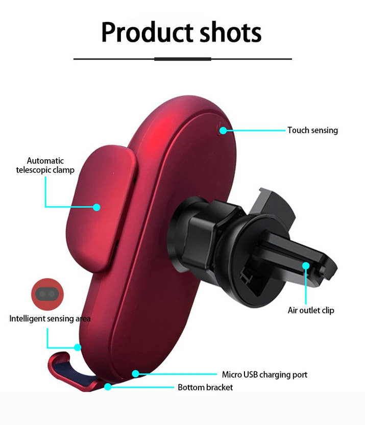 Smart Car Wireless Charger Phone Holder