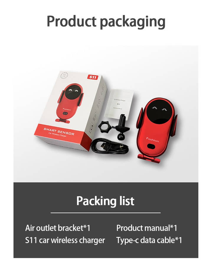 Smart Car Wireless Charger Phone Holder
