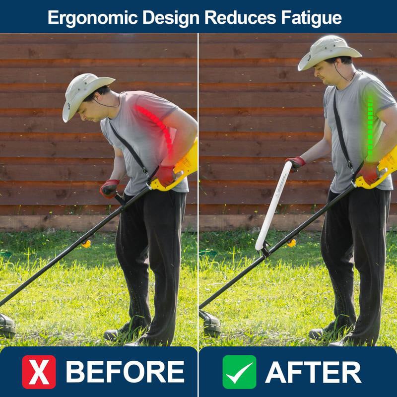 Ergonomic String Trimmer Handle Extension for Better Grip & Control