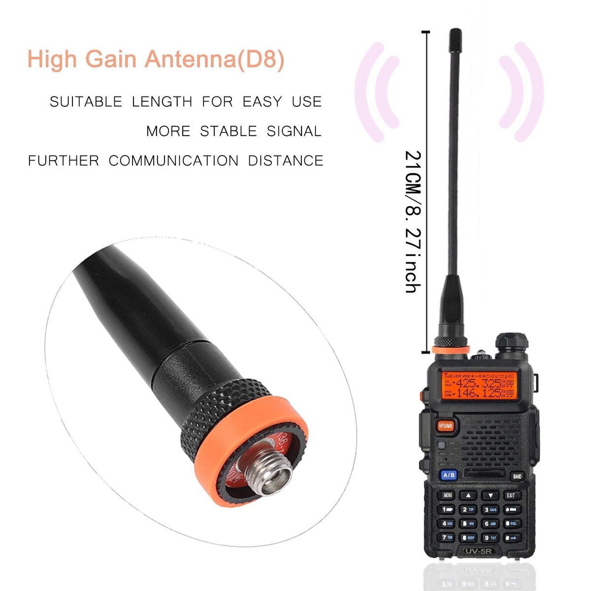 2PCS UV-5R Ham Radio Handheld Walkie