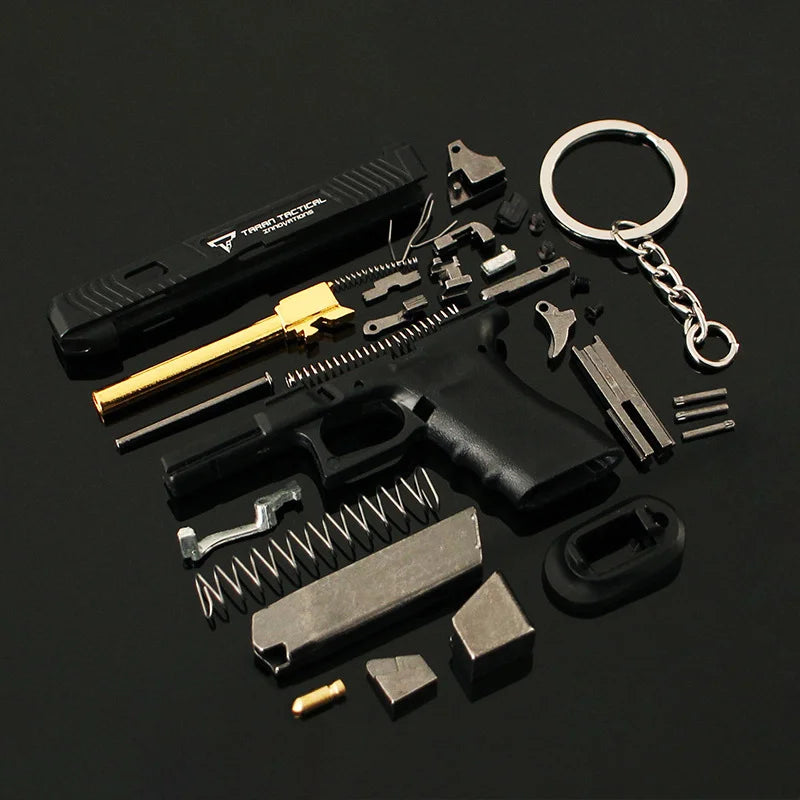 1:3 Alloy Hand Gun Model Metal Keychain