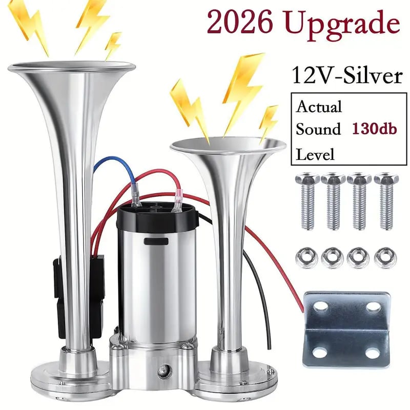 2026 Upgraded 12V Dual Air Horn Kit