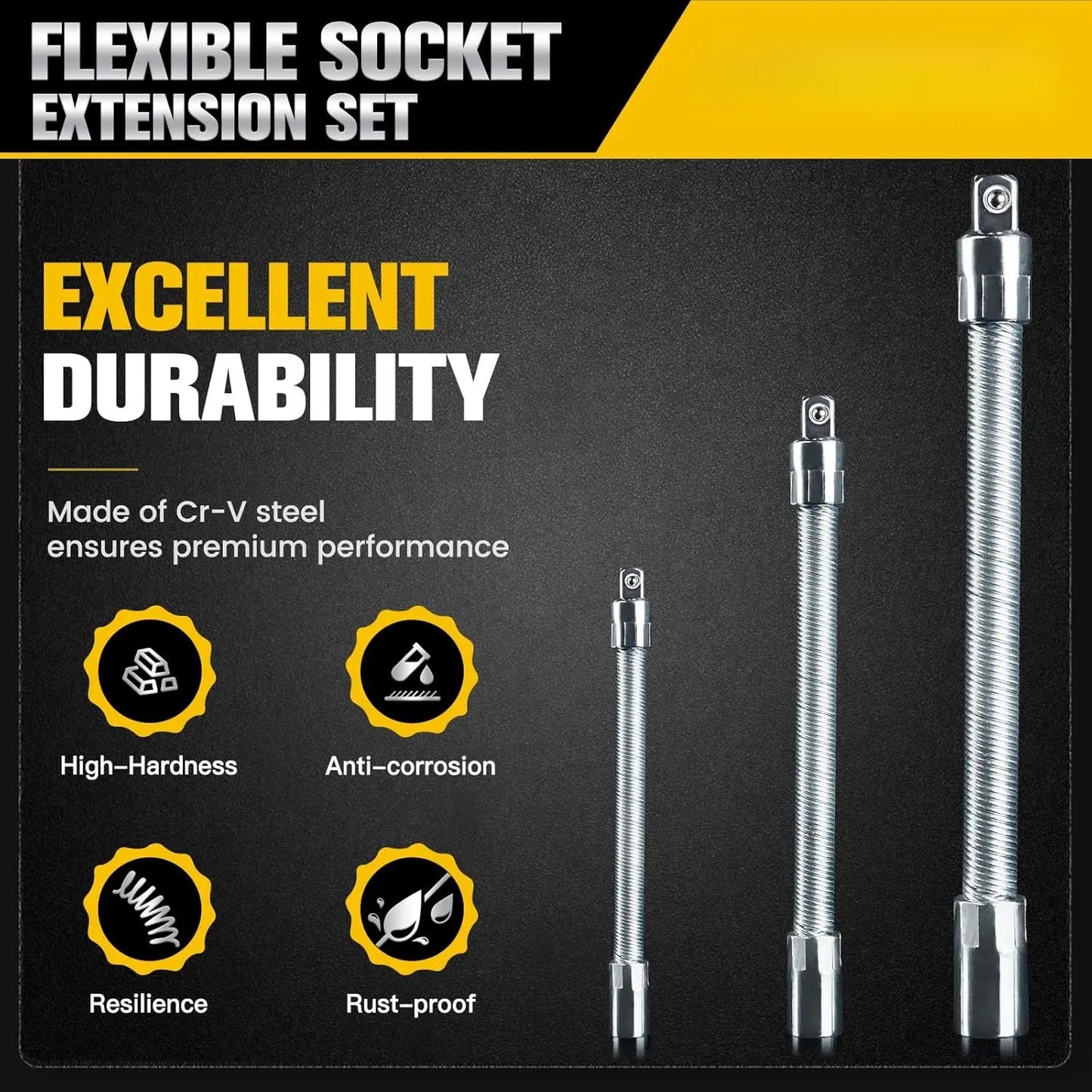 ZAHO™ Flexible Socket Extension Bar Set