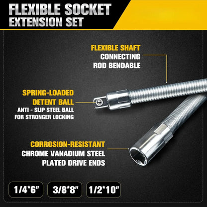 ZAHO™ Flexible Socket Extension Bar Set