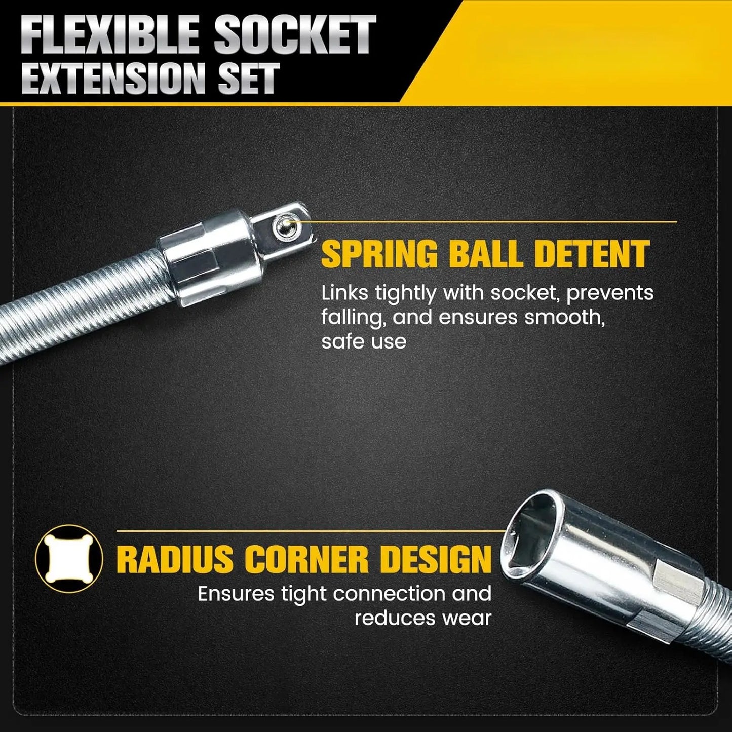 ZAHO™ Flexible Socket Extension Bar Set