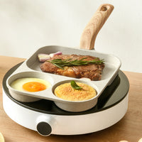 4-in-1 Nonstick Frying Pan: Ideal for Eggs, Bacon, and Burgers