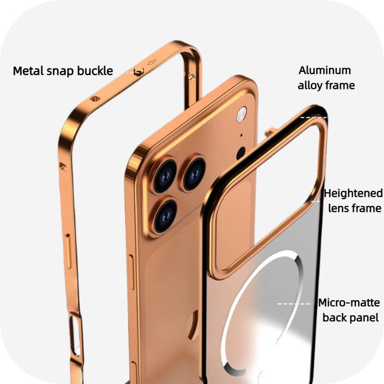 ZAHO | iPhone 17 Series Metal Frame Frosted Magnetic Phone Case