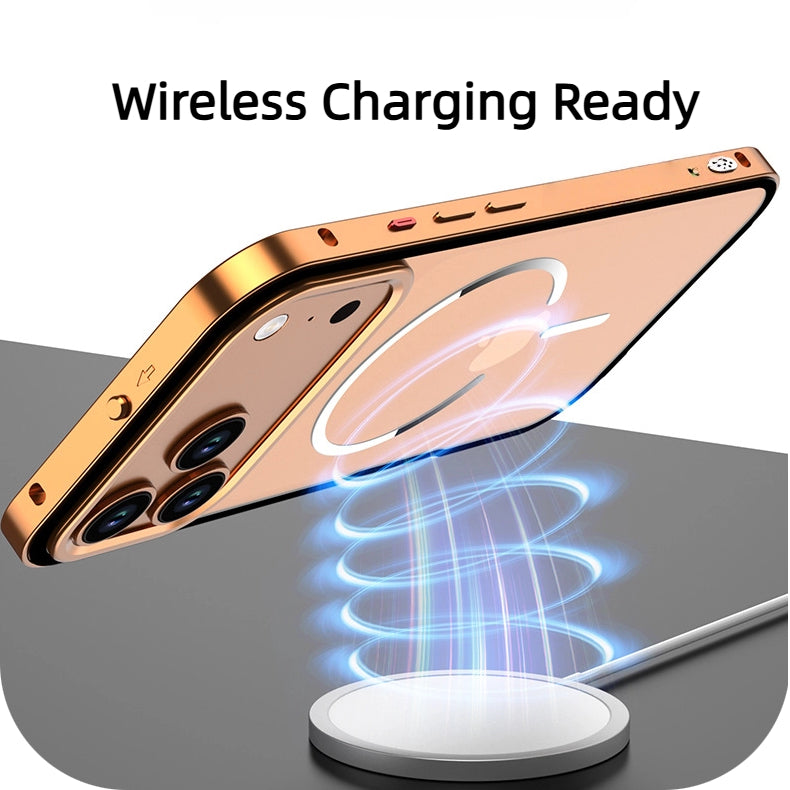 ZAHO | iPhone 17 Series Metal Frame Frosted Magnetic Phone Case