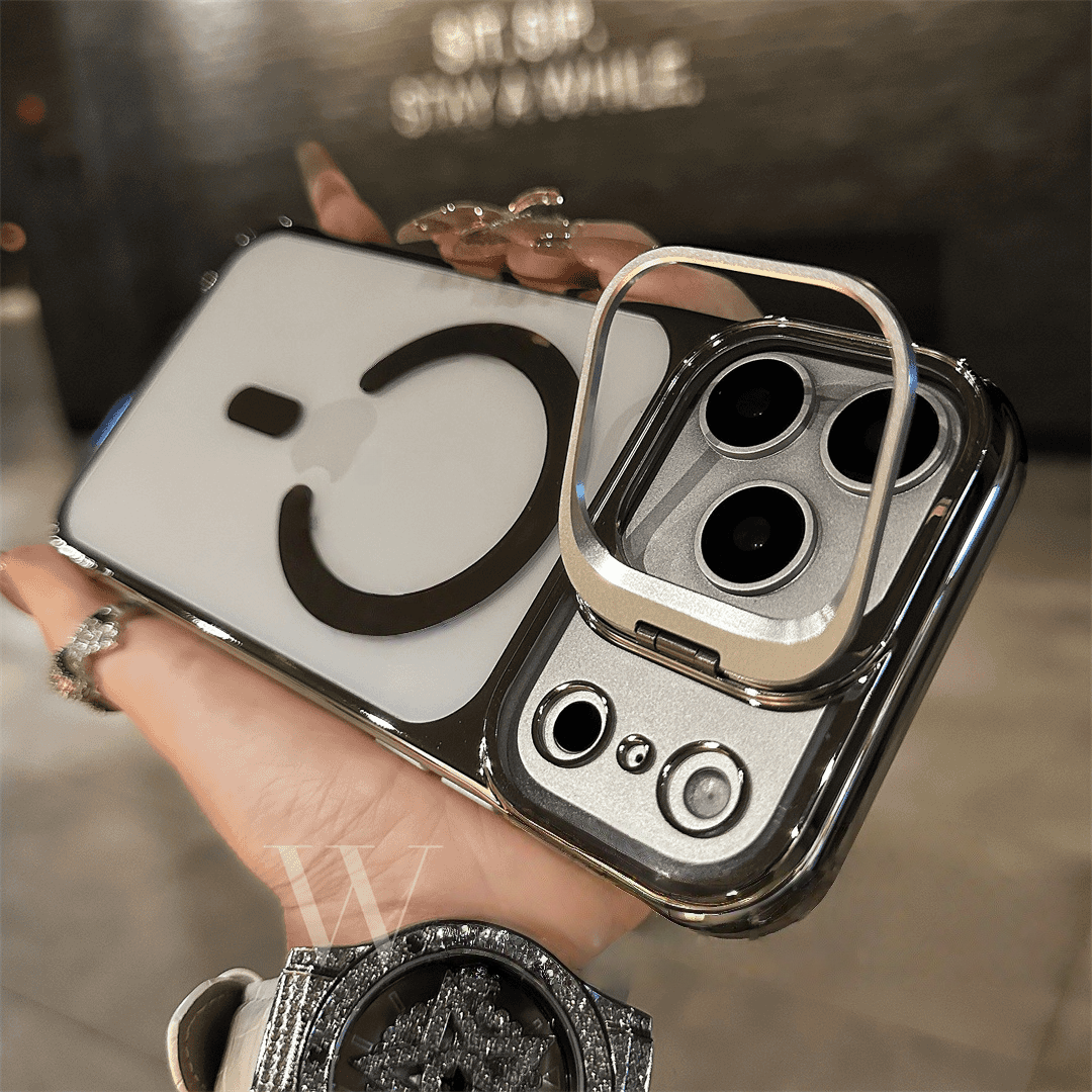 Magnetic Borderless Case with Built-in Lens Holder