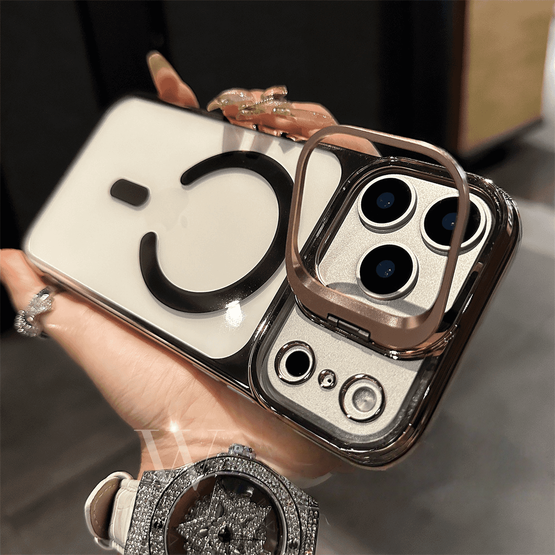 Magnetic Borderless Case with Built-in Lens Holder