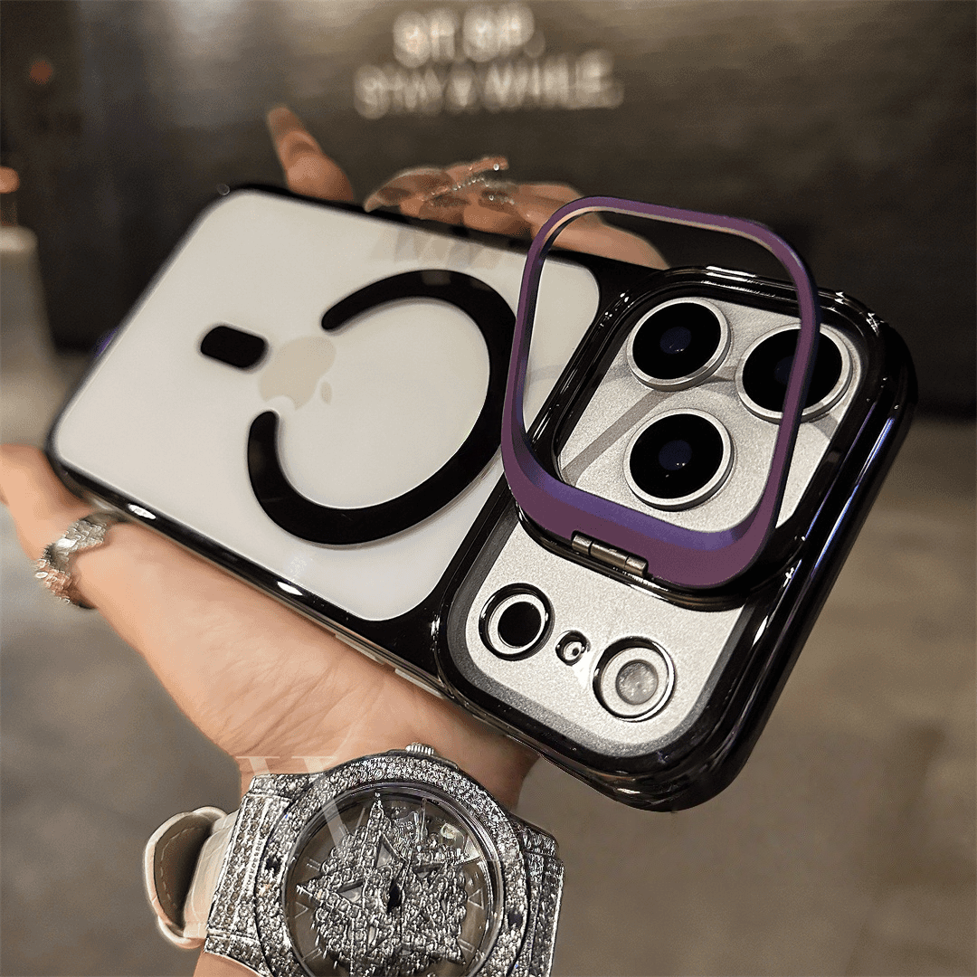 Magnetic Borderless Case with Built-in Lens Holder