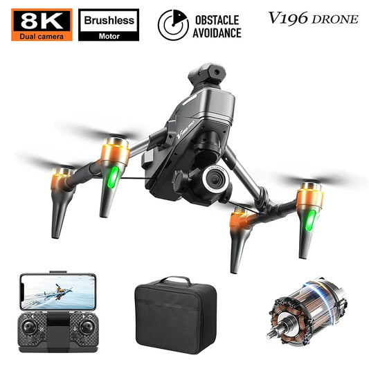 Zaho™  Drone with 8K camera for adults, v196 rc quadcopter with auto return, follow me
