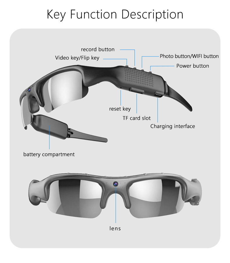 1080P WIFI HD Video Camera Sunglasses🕶️